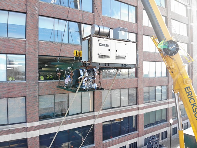 HP Press Installation through a third floor window